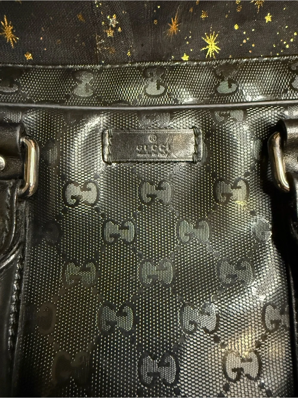Gucci Black GG Briefcase